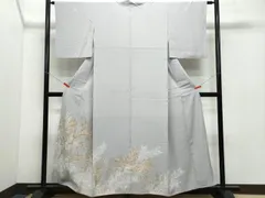 平和屋着物●豪華色留袖　駒刺繍　枝松葉文　正絹　逸品　CAAY3052vfのサムネイル