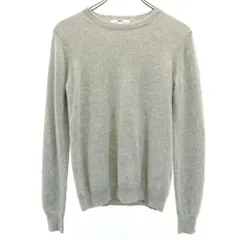 ユニクロ カシミヤ100％ 長袖 ニット セーター L グレー系 UNIQLO レディース