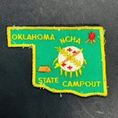 ビンテージ　ワッペン 『 オクラホマNCHA 』　アメリカ　当時物 　USA 古着　ハンドメイド　素材　ワークシャツ　ツナギ　帽子 ビンテージ　パッチ　(WAP050)