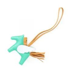 エルメス HERMES チャーム ロデオペガサスPM ミント/セサミ/ブループリュム レザー ロデオペガサスPM ミント/セサミ/ブループリュム レディース Used A