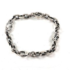 GUCCI グッチ ブレスレット インターロッキングG シルバー Ag925 刻印 メンズ レディース アクセサリー【OE-804】