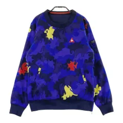 サイズ：L LE COQ GOLF ルコックゴルフ  リバーシブル中綿ブルゾン ネコ総柄 ブルー系 [240101378633] ゴルフウェア レディース ストスト