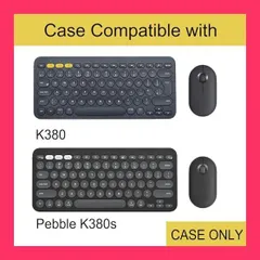 【スタッフおすすめ！】co2CREA収納ボックス互換性ワイヤレスキーボード Logicool PEBBLE KEYS 2 K380sGR/K380BK* ワイヤレスマウス Pebble M350GR（ケースのみ）