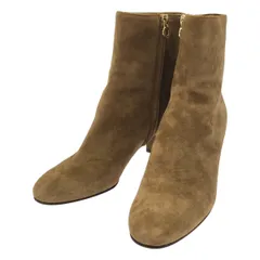 L'AUTRE CHOSE ロートルショーズ スウェードヒールブーツ  キャメルブラウン 36