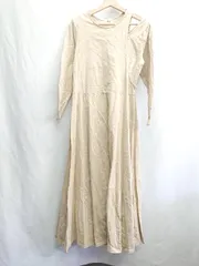 ◇ ⊂ MEDE19F メデ19エフ 変形デザイン 長袖 ロング丈 ワンピース サイズM ベージュ レディース E  【1501230028929】