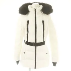 マイケルコース MICHAEL KORS フェイクファー 中綿コート フード ベルト付き XS 白 黒 /MI ■OSのサムネイル