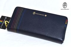 新品 新品 カステルバジャック【シェスト】ラウンドファスナー 長財布 027605 ネイビー 本革 CASTELBAJAC
