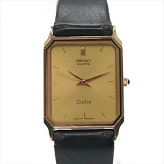 SEIKO Dolce セイコー ドルチェ スクエア 7731-5210 ゴールド文字盤 クオーツ 腕時計 ウォッチ Watch 稼働品 a9268