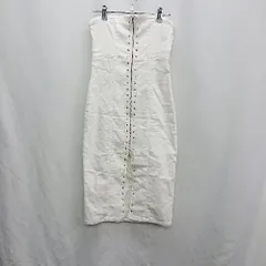 ◇ ⊂ Rady レディ ハイウエスト ビジュー装飾 ストラップなし ロング タイト スカート サイズXS ホワイト系 レディース E  【1410290026649】