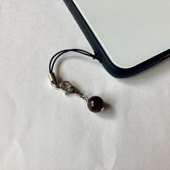レッドタイガーアイ パワーストーン ストラップ (SIL) マスクチャーム