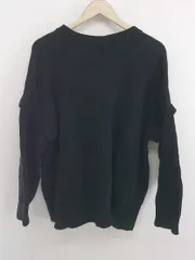 ◇ LOWRYS FARM ローリーズファーム 2WAY コットンニット 長袖 カーディガン サイズF ブラック レディース E  【1304050002571】