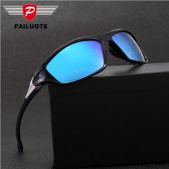 新品 送料込み ライディングメガネUV400 スポーツ ミラーサングラス青