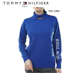 トミーヒルフィガー ゴルフ レディース ロゴ タートルネックセーター TOMMY HILFIGER GOLF THLA366 ブルー(34)