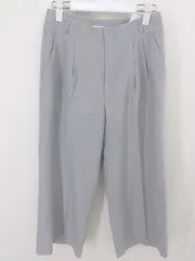 ◇ green label relaxing UNITED ARROWS タック ワイド パンツ サイズ38 ライトグレー レディース  【中古】 【1207060007058】