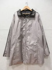 adidas アディダス ジャケット リバーシブル 中綿 ブルゾン ロゴ 刺繍 プリント ライン ブラウン グレージュ Mサイズ