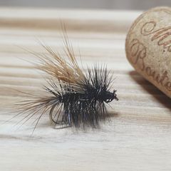 ■ELK■　スティミレーター　ブラックハックル　6本　完成品フライ　フライフィッシング　ドライフライ　No.D11