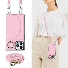 Cavor iPhone14 Pro Max手帳型ケースiPhone14 Pro Maxショルダー スマホケースiPhone14 Pro Maxスマホ 携帯ケース背面ポケット付き肩掛け 斜めがけショルダー 肩掛け首かけ 斜めがけ クロスボディアイフォン14 1