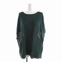 モガ MOGA ニット カットソー シアー フレンチスリーブ シースルー F ダークグリーン ■SM3 /NQのサムネイル