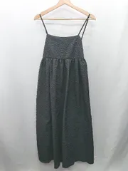 ◇ ⊂ FREAK'S STORE フリークスストア バックリボン ロング キャミワンピース サイズF ブラック レディース E  【1410290069370】