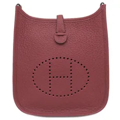 エルメス HERMES ショルダーバッグ エヴリンTPM トリヨンクレマンス ルージュアッシュ シルバー金具 新品 未使用 赤  W刻印（2024年製） 【箱】【中古】
