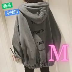 韓国 レディース ジップ パーカー ビッグシルエット アウター 長袖 グレー