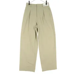 未使用 UNIQLO ユニクロ タック ワイドパンツ M ベージュ レディース 古着