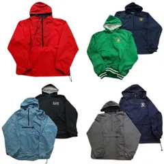 古着卸 まとめ売り アノラックパーカー ジャケット 8枚セット (メンズ Ｍ /Ｌ ) チャンピオン ドローコード ハーフジップ 中古 古着 NB6872