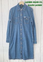 ローレンジーンズカンパニー　ラルフローレン　LAUREN JEANS CO. RALPH LAUREN デニムシャツワンピースサイズM