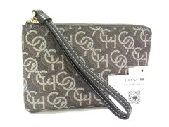 ■新品■未使用■ COACH コーチ CF548 PVC ポーチ マルチケース 小物入れ メンズ レディース グレー系 BG1610