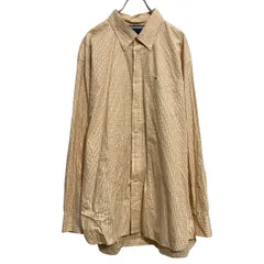 TOMMY HILFIGER 長袖 チェックシャツ トミーヒルフィガー XL イエロー ビッグサイズ ポケット 古着卸 アメリカ仕入 a701-7508