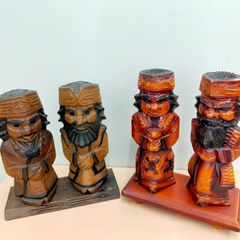 木彫り アイヌ ニポポ人形 夫婦像 高さ20cm - メルカリ