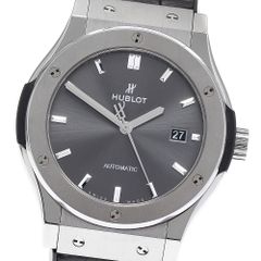 ウブロ HUBLOT 542.NX.7071.LR クラシック フュージョン チタニウム レーシンググレー デイト 自動巻き メンズ良品保証書付き_894124