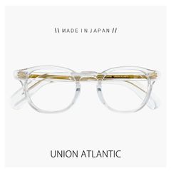 【新品】 ユニオンアトランティック メガネ ua3636-cl 日本製 unionatlantic 眼鏡  メンズ レディース ウェリントン ボスリントン型 太め フレーム 太セル 透明 クリア ダミーレンズ発送