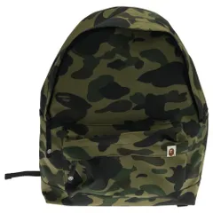 A BATHING APE (アベイシングエイプ) CAMO DAY PACK カモ柄 デイパック バックパック リュック カーキ 001GDF701179Xのサムネイル