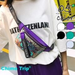 ウエストポーチ バッグ インパクト 肩掛け 派手 ファンキー かっこいい ジェンダーレス 男女兼用 韓国ファッション レディース メンズ かわいい カジュアル