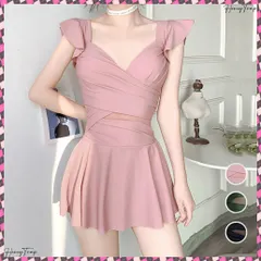 送料無料 ワンピース水着 体型カバー 3色 エレガント水着 セクシー 露出控えめ リゾート Vライン胸元 ワイヤー入り インナーパンツ一体型 レトロ水着 無地 ハイウエスト 水着 オールインワン 盛れる水着