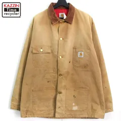 90s vintage Carhartt 無地 裏地ナイロン ミシガンチョアコート ジャケット メンズ XLサイズ相当 ビッグサイズ オーバーサイズ