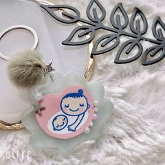 レジン　マタニティキーホルダー　シェル