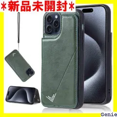 Aqier カバー 用 iPhone 16 PRO 6.3 inch ケースカード ダルグリーン アイフォン16プロ 6.3インチ スマホケース 背面カード 収納 軽量 多機能 ケース 手帳型 IPHONE16pro GREEN 332