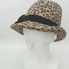 ◇ ⊇ grace hats グレースハッツ レオパード柄 ハット 帽子 ブラウン系 サイズ表記なし レディース E  【1507160030773】