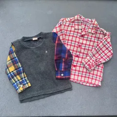 petit main トップス　miki house チェックシャツ　２点セット販売　まとめ売り　80サイズ　ベビー　キッズ　子供服
