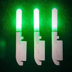 竿先ライト（緑×3個）穂先ライト　緑　グリーン　夜釣り　送料無料　新品未使用
