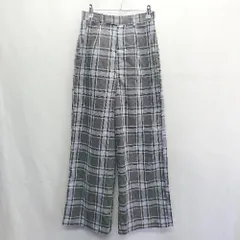 ◇ KBF チェック柄 ワイドパンツ サイズOne グレー ブラック レディース E  【1408220004898】