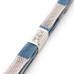 新品　夏用　江戸組紐　五嶋紐　帯締め　縞柄　花浅葱×潤色