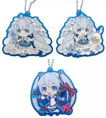 [중고]키링· 마스코트 (캐릭터) 총 3 종 세트 고무 마스코트 [가샤 폰 복권 하츠네 미쿠 SNOW MIKU 2019 스노우 미쿠 2019 아소토] B상