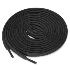 uxcell 靴紐 靴ひも シューレース 楕円形 オーバルタイプ スニーカー アスレチック 2足 ブラック 180 cm