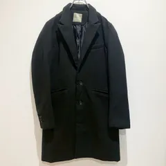 nano universe ナノユニバース　レディース　アウター　コート　チェスターコート　ロングコート　テーラードカラー　フロントボタン　両サイドポケット　無地　単色　ブラック　ビジネス　上品　シンプル　SU769h1199