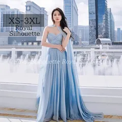 パーティードレス ナイトドレス ドレス ブルー 水色 青 チューブトップ マント 豪華 結婚式 大きいサイズ 謝恩会 XS S M L XL LL 2XL XXL 3XL XXXL パーティー 姫系 発表会 プリンセス フェミニン