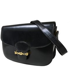 美品]GUCCI ラムレザーショルダー バッグイタリア製ホースビット
