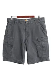 【お得なクーポン配布中!】 US企画 カーハート キャンバス カーゴ ショートパンツ メンズ 36 / ワーク ショーツ 短パン ストレッチ コットン ダック シンプル グレー